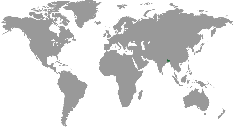 Weltkarte - Bangladesch